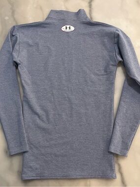 Under Armour Light Heather Blue Mock Neck Long Sleeve